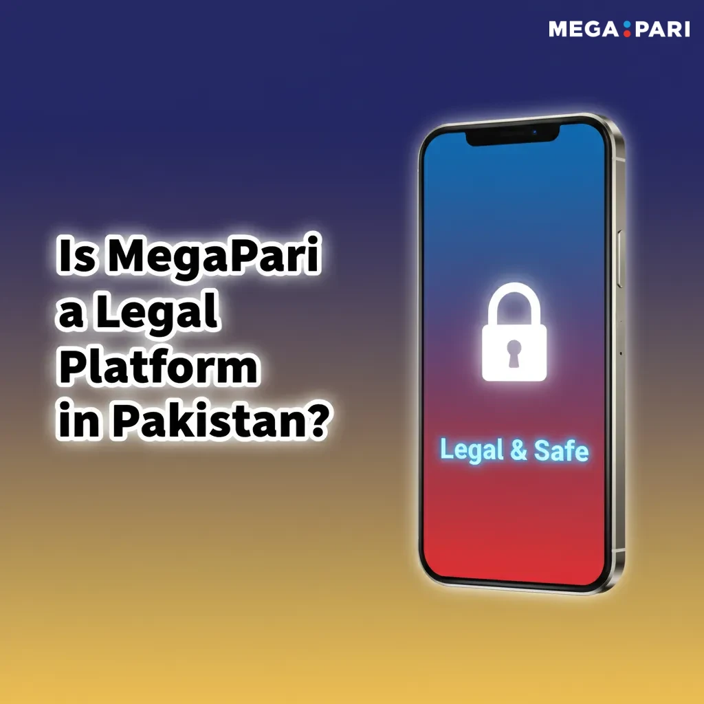 Graphic asking if MegaPari is legal in Pakistan; legality varies by location; licensed with privacy and responsible tools.