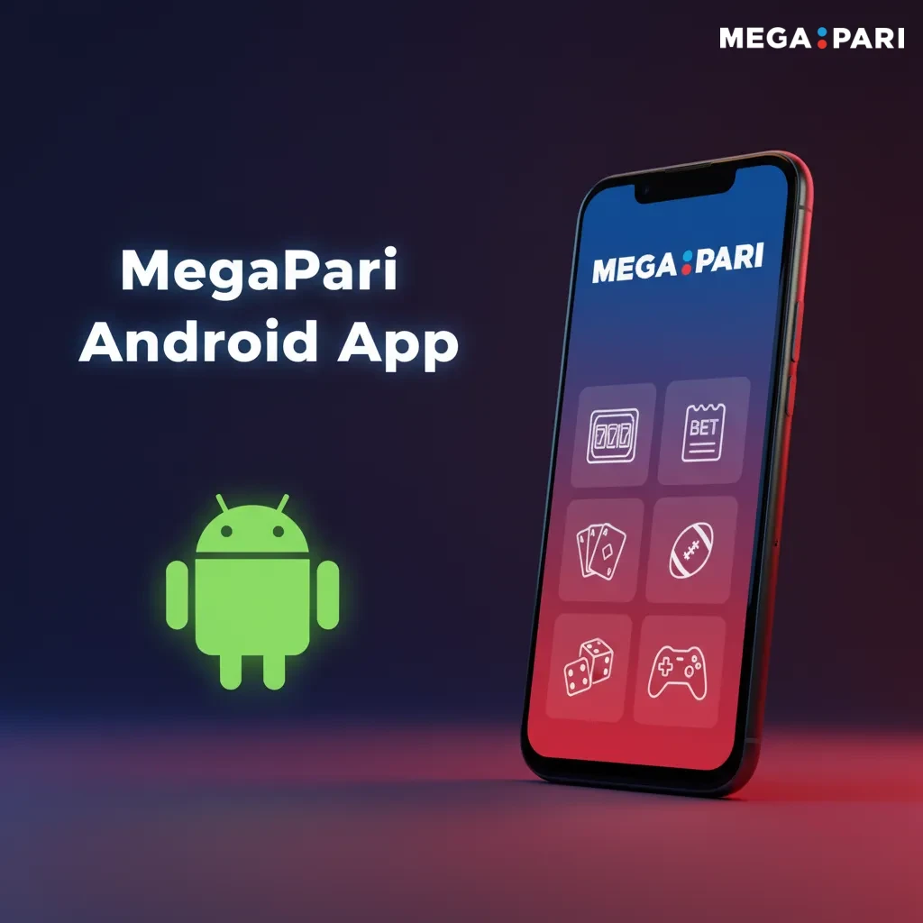 MegaPari Android app step-by-step install guide on phone; free download, sports betting and casino games.