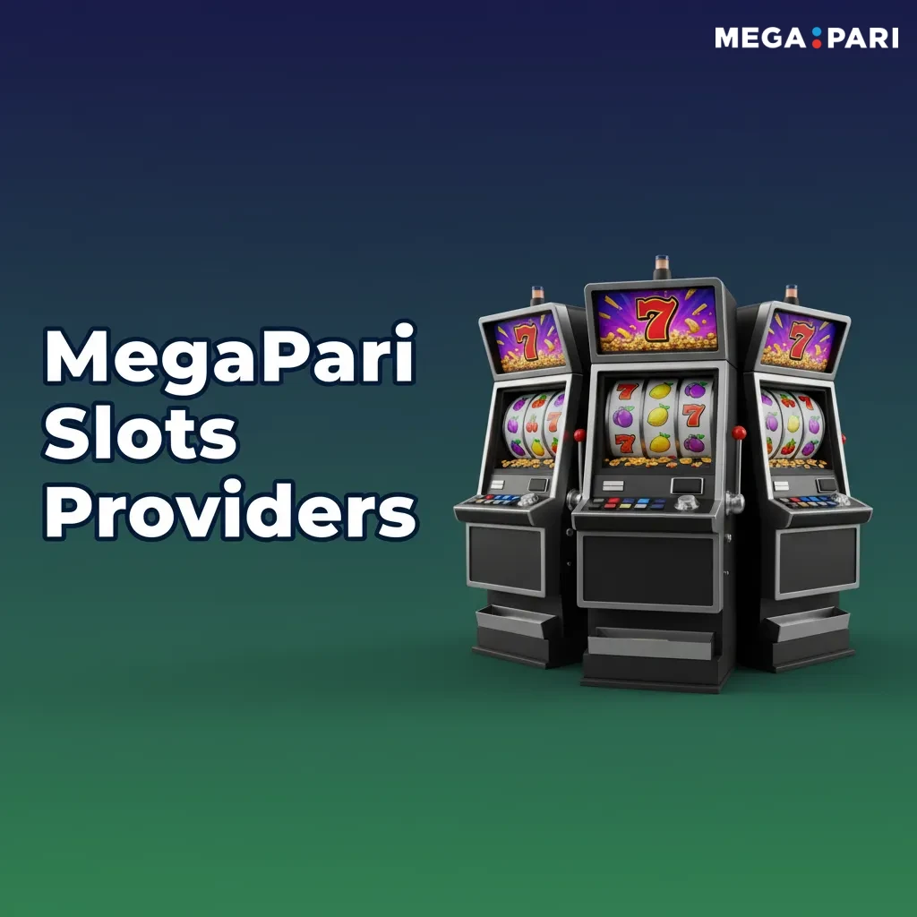 MegaPari slots providers grid with 120 studios; logos for Pragmatic Play, NetEnt, Play’n GO, BTG, Red Tiger, Relax Gaming.