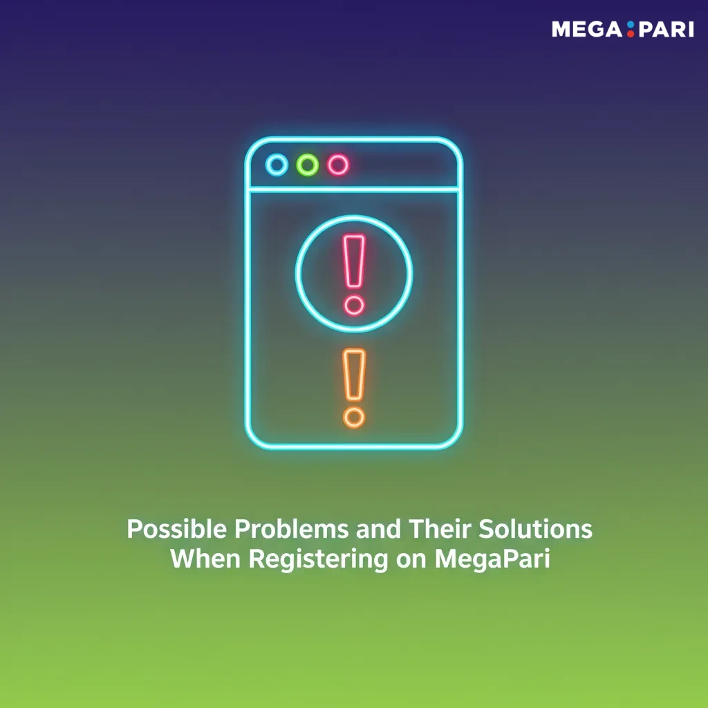 Table of MegaPari registration issues and fixes: missing SMS/email, number in use, KYC rejected, app won't install.